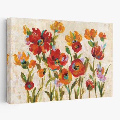 July In The Garden I Cream - Abstract Beige Cream Floral