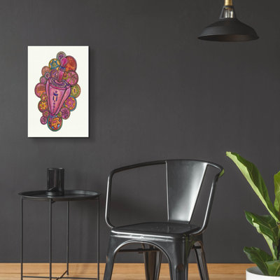 Bungalow Rose 'Dreidl And Coins Multi Color' by Andrea Strongwater Acrylic Glass Wall Art