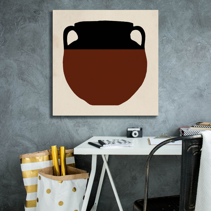 «Clay Pot 1» par Chariklia Zarris, art mural sur toile, 26 po x 26 po