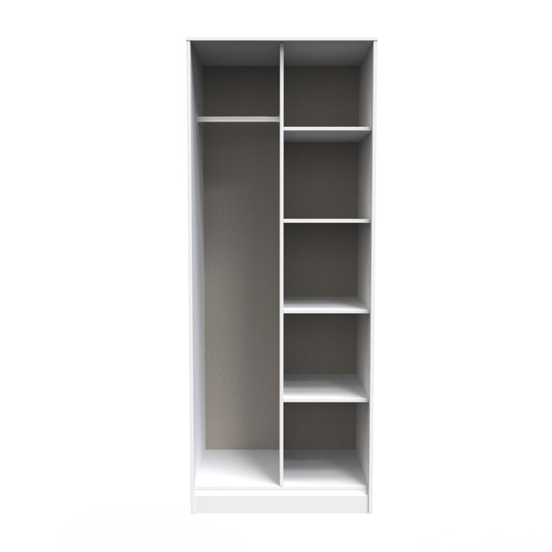 Carnlea Manufactured Wood Wardrobe, Indigo Matt/White