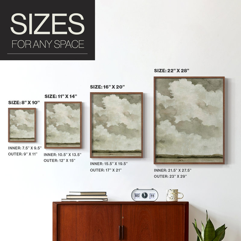 «Big Dark Sky II», reproduction encadrée - bois massif, Brun, H 14 po x l 11 po