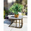 Support pour plante en marbre granit noir / doré 14,5 po