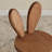 Solid Wood Rabbit Stool with Ear Backrest-1431075411