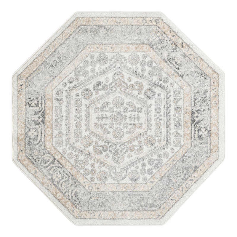 Tapis ivoire Edson, Octogone 5 pi 3 po x 5 pi 3 po
