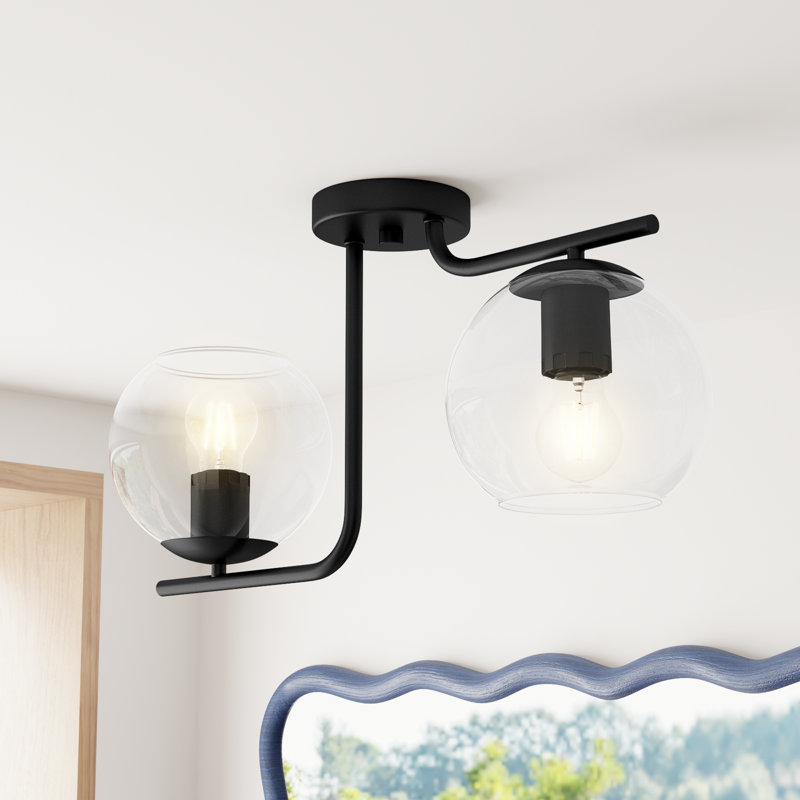 Beecher Glass Semi Flush Mount