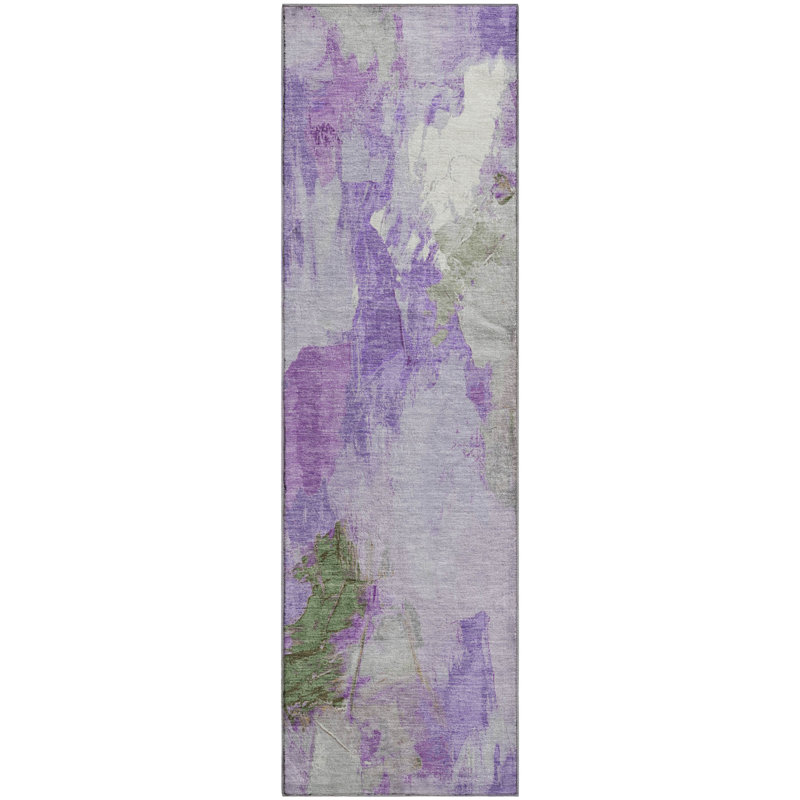 Premium Machine Washable Emest AMF1914 Abstract Rug, Runner 2'3" x 7'6"