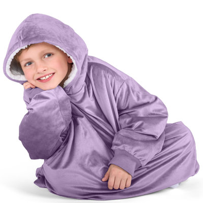 Wearable Hooded Sherpa Blanket