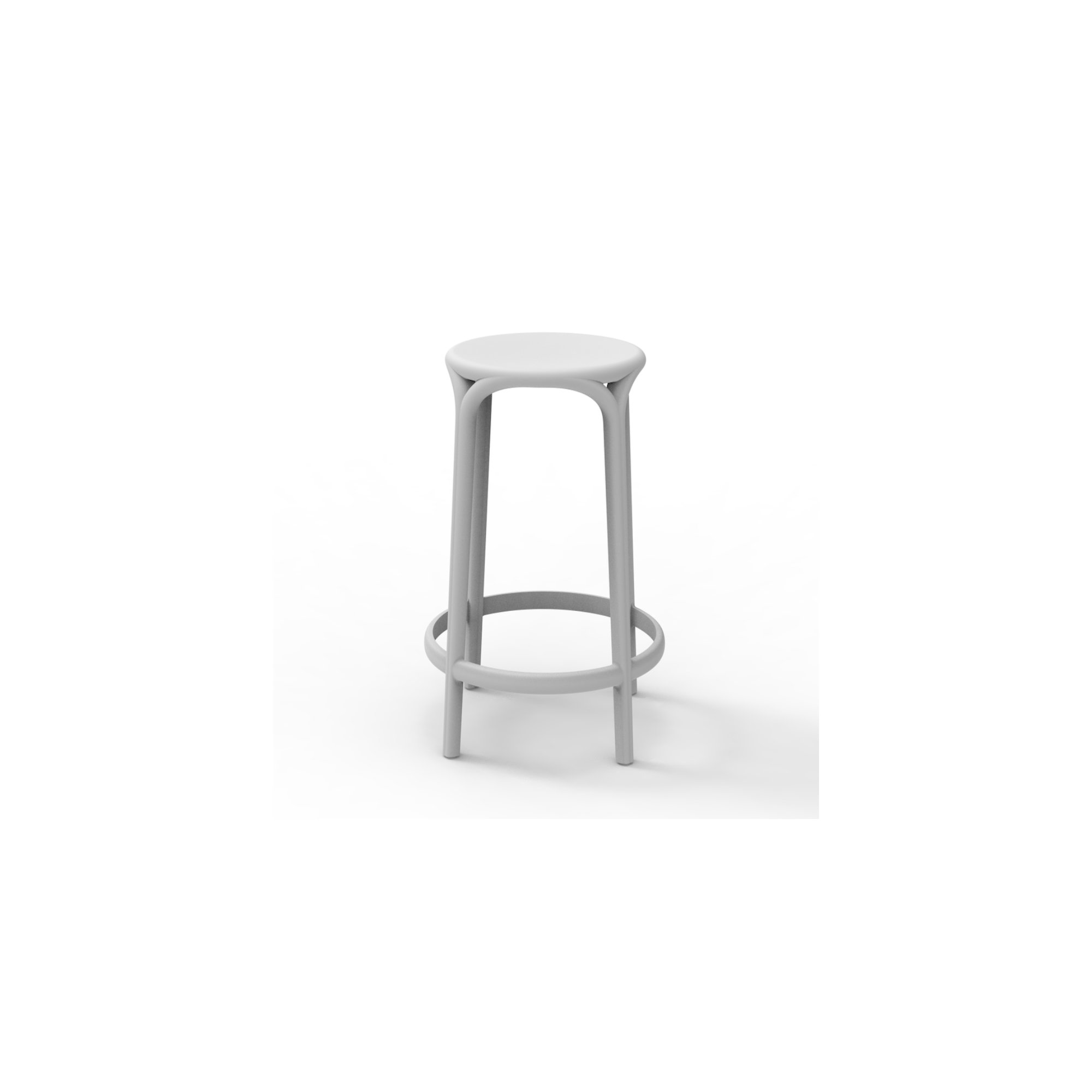 Brooklyn Bar Stool (Indoor/Outdoor), White, Counter Stool (25.75'' Seat Height)