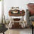 End table with Brich Middle Shelf
