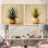 «Bauhaus Minimalisme Pineapples I», ensemble de 2 reproductions d'art sur toile