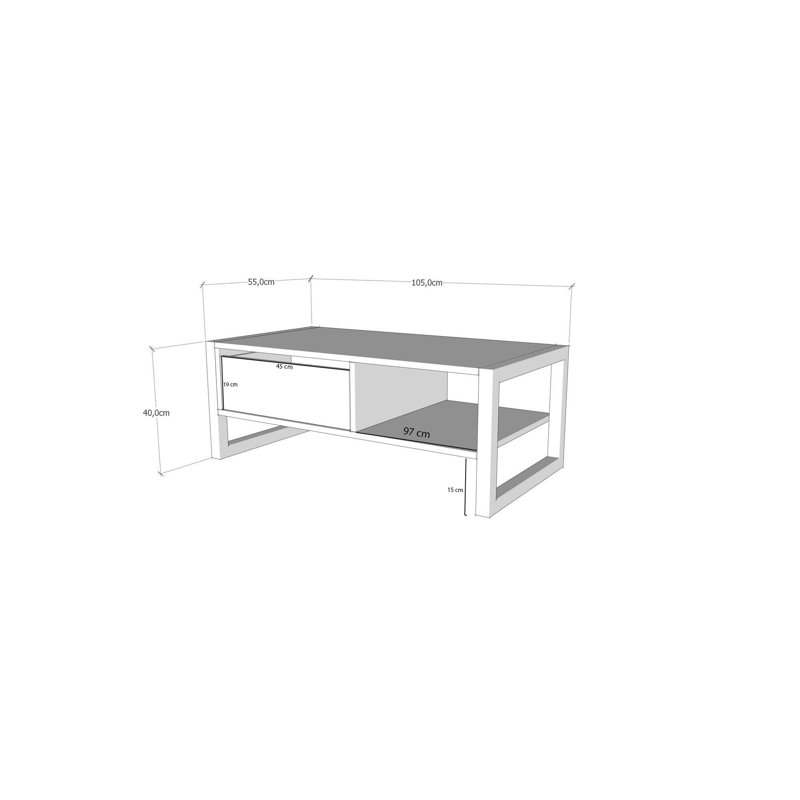 Glorias Coffee Table, Gold
