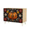 Buffet Buffet avec rangement Ornement de citrouille à motifs floraux complexes à motifs floraux noirs avec 2 portes pour le salon et la cuisine
