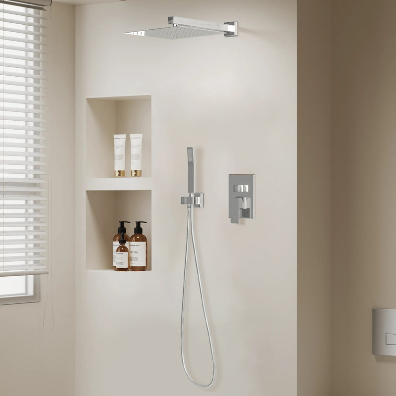 2-Function High-Pressure Rainfall Shower System, Tub Faucet Set