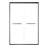 60" W X 72" H Aluminum Frame Double Sliding Shower Door With 1/4" (6Mm) Nano-Coated Clear Tempered Glass And Dual Stainless Steel Handles-114613337