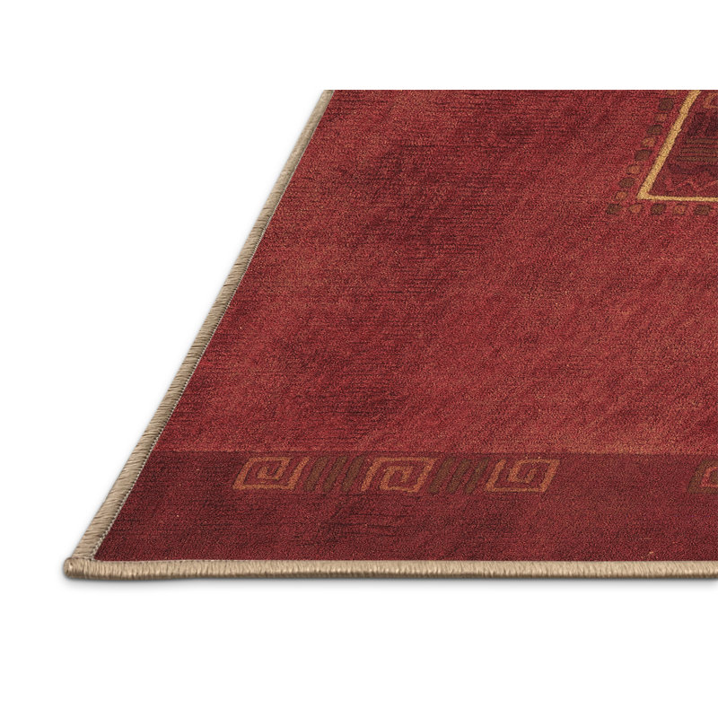 Tapis brun lavable à la machine abstrait 5424 Katey, Rectangle 7 pi x 9 pi