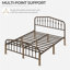 Metal Bed with Arched Headboard and Footboard-903604192-932308567