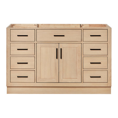 Osoria 54'' Solid Wood Single Bathroom Vanity Base Only, Base Cabinet without Top