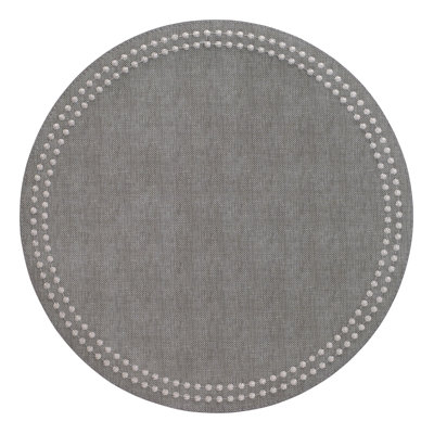 Pearls Vinyl Round Placemats