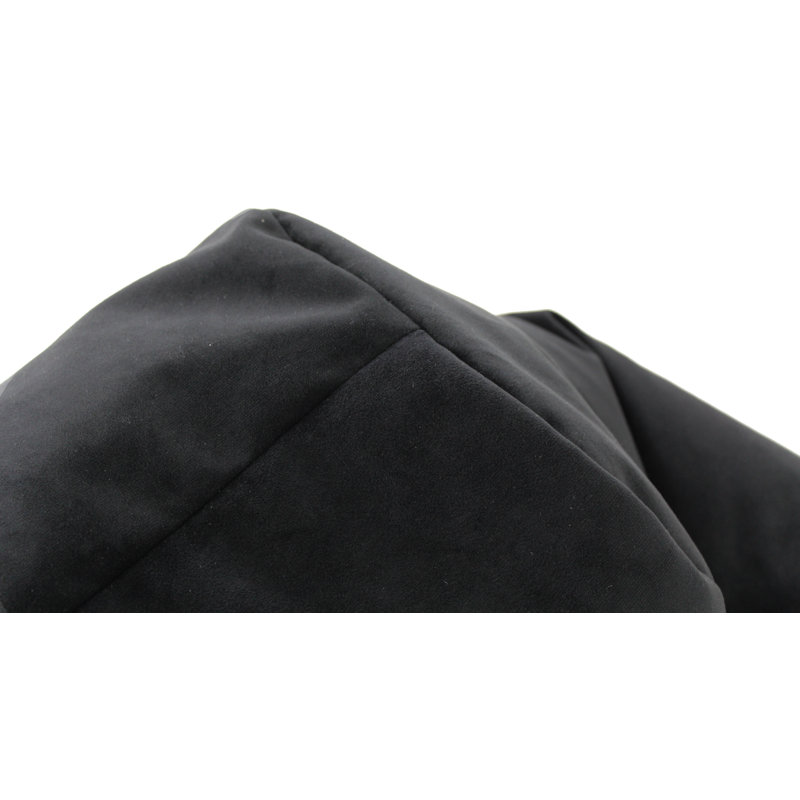 Fauteuil à billes Medium, Microfibre noire / microsuède