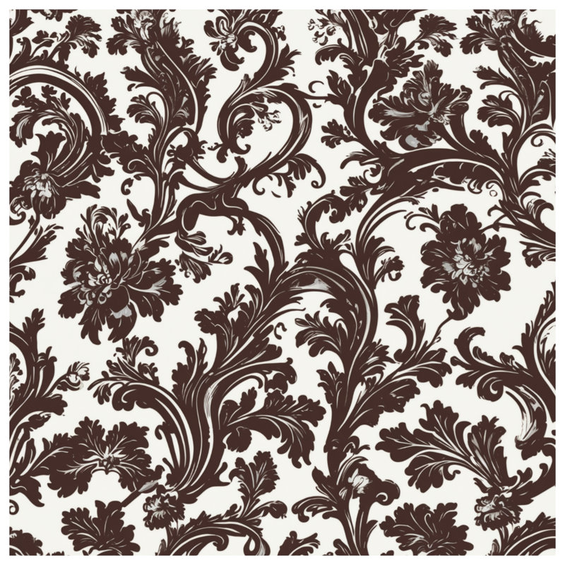 Floral Damask Pattern Comforter, King