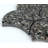 Mother of Pearl 5.28" x 5.64" Seashell Fish Scale Mosaic Tile in Charcoal