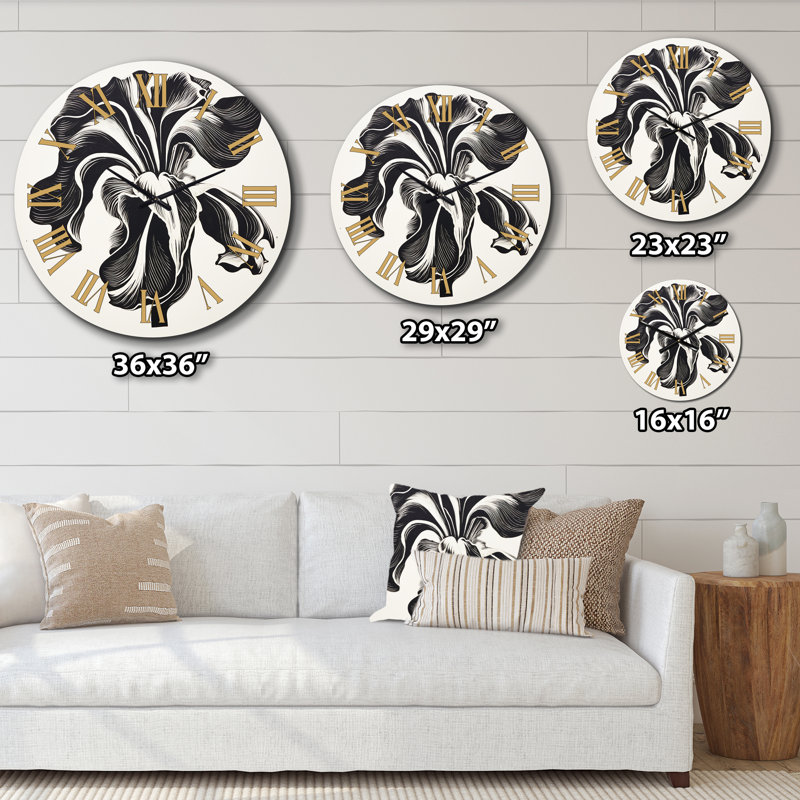 Horloge murale noire et blanche, Moyenne