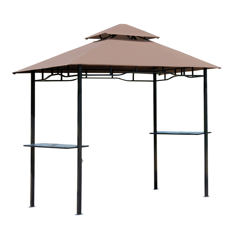 Abri de barbecue avec double toit, auvent extérieur pour barbecue, Multi