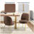 Teddy Fabric Dining Chair with Golden Legs (Set of 2)-944659721