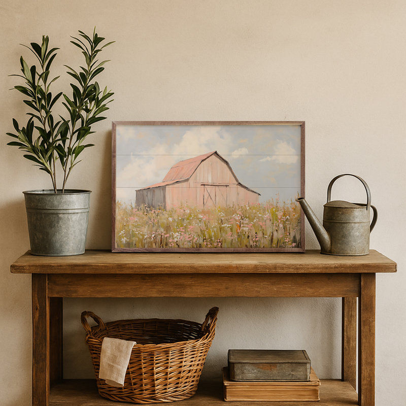Blush Barn par Frankly Gregory, H 24 po x l 36 po