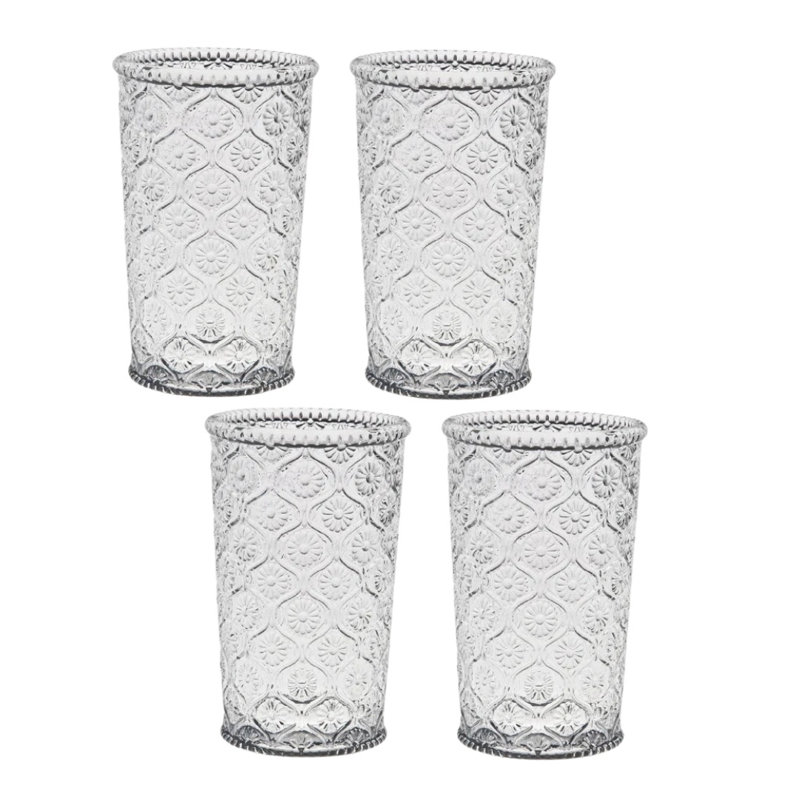 Mitzi Highball Drinking Glass, Cameo HB/Clear