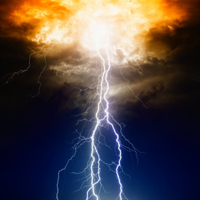Lightning - Photographie sur toile tendue