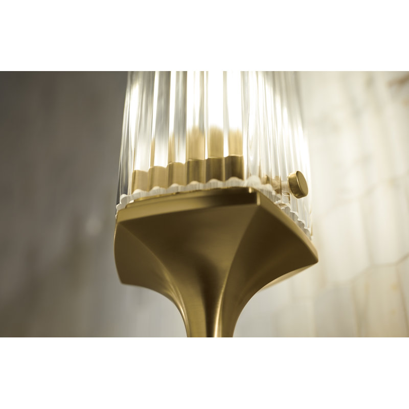 Occasion 1 - Light Plug-in Armed Sconce, Brushed Moderne Brass