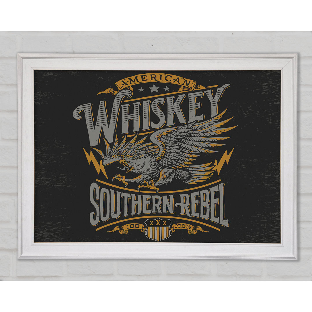 Whiskey Southern Rebel Gerahmter Druck