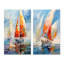 "Voiliers abstraits" - 2 pièces sur toile-1674097316-1674097319