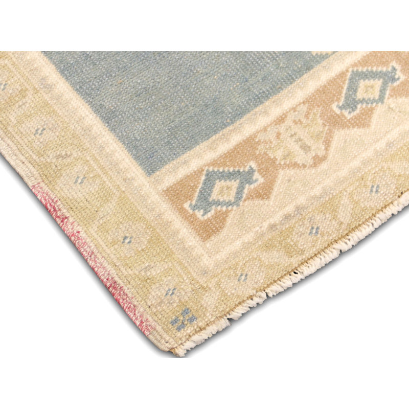 One-of-a-Kind Hand-Knotted 1960s Oushak Yastic - 1'10" x 3'5"