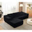 Canapé en L 104 po en forme de L, rembourré modulaire, chenille innovante, sans assemblage, deux ensembles, antidérapant, assise profonde, cinq coussins, large, facile à nettoyer pour la chambre à coucher,-1111006974-1111006975