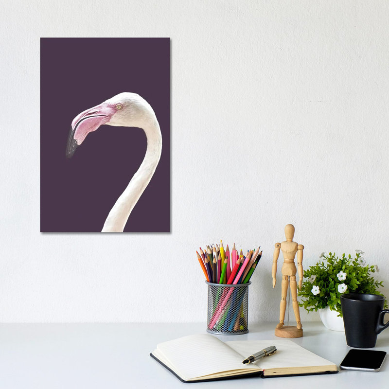 The Flamingo by Design Fabrikken - Wrapped Canvas Print, 20.32 cm H x 30.48 cm W