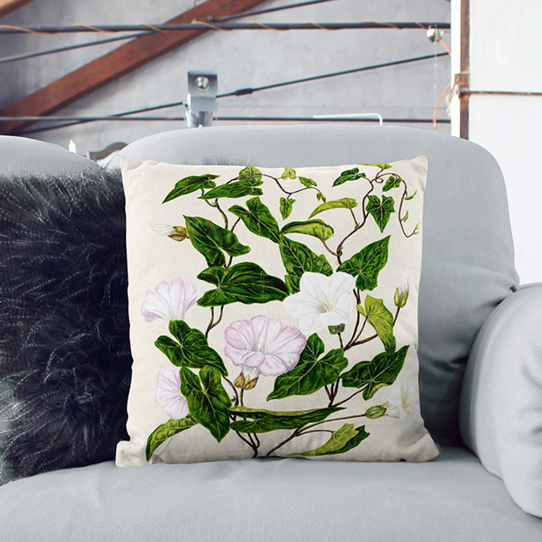 Bindweed Flowers by Sarah Featon Cushion with Filling