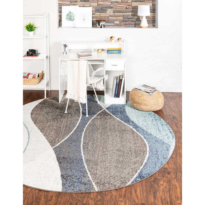 Harelda Geometric Indoor Rug, Round 3'3"