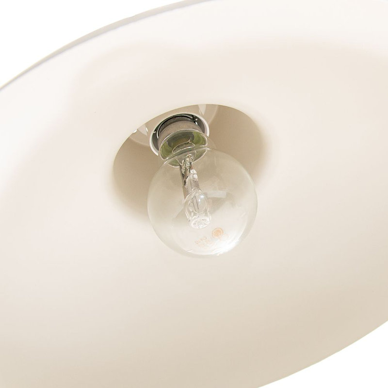Industrial Retro Designed Matt Curved Ceiling Pendant Light Shade, Cream