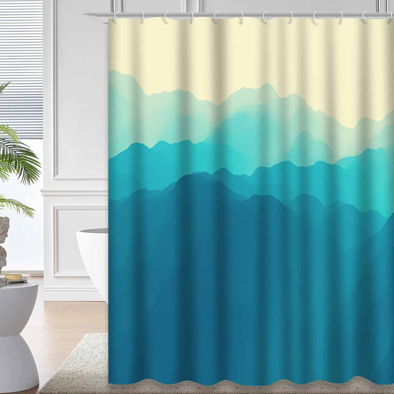 Rideau de douche Mountain Landscape, L 72 po x l 78 po