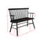 Chaise avec accoudoirs en bois noir Style-1652831458