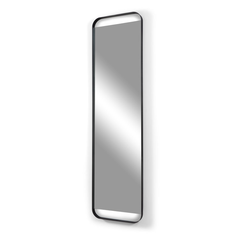 Rex Metal Rectangle Wall Mirror, Black, 175cm H x 46cm W