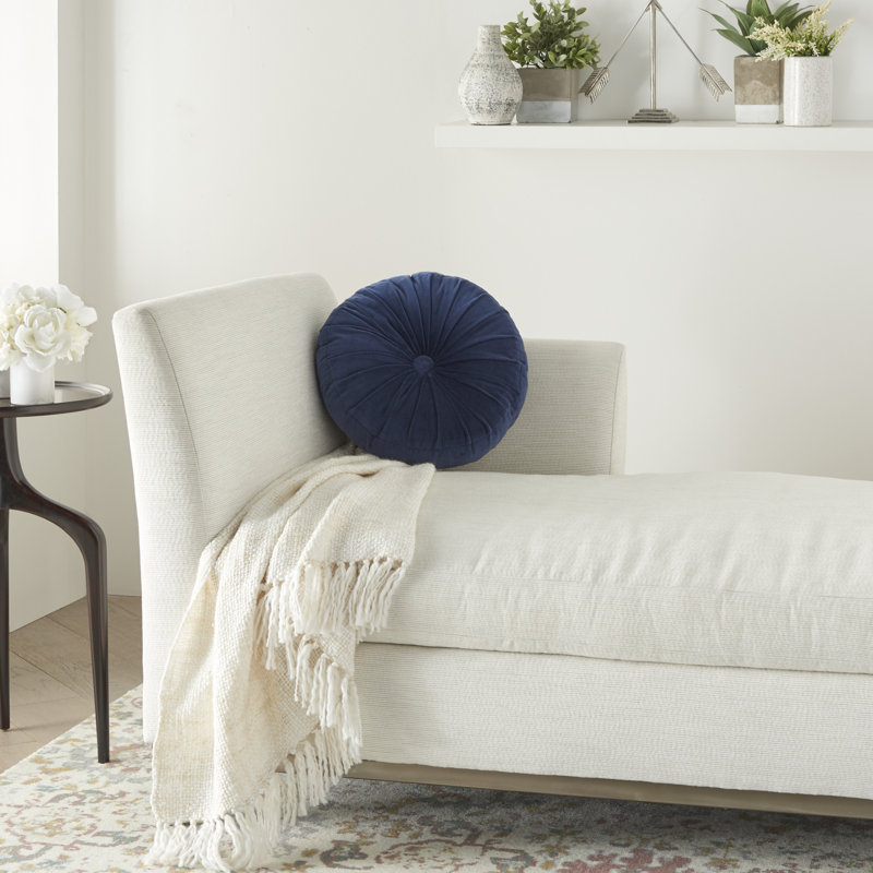  Round Pillow Cover and Insert, Navy