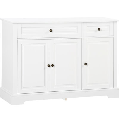 Armoire à café avec 2 tiroirs et tablettes réglables pour rangement fonctionnel