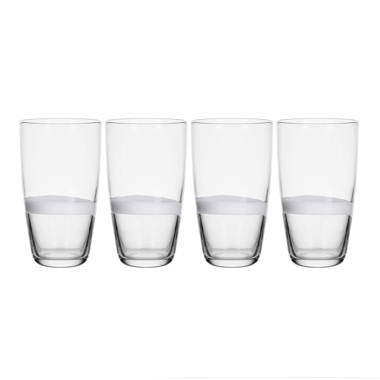 Organic Highball Glass (Set of 4) in White | Arhaus