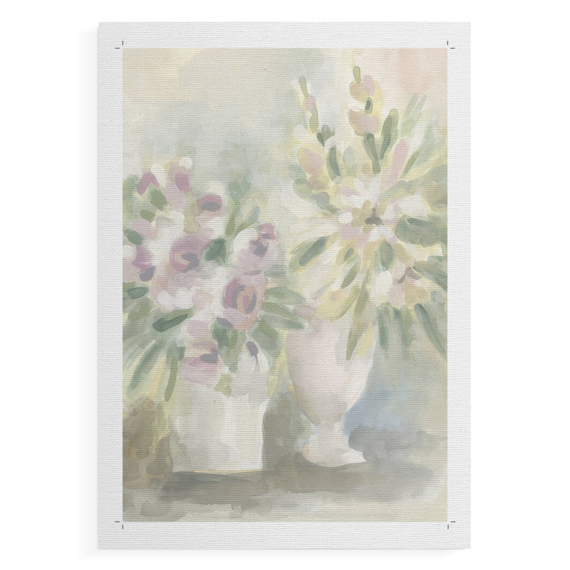 Fresque florale délavée II - reproduction de toile seulement - non encadrée, H 27 po x l 18 po