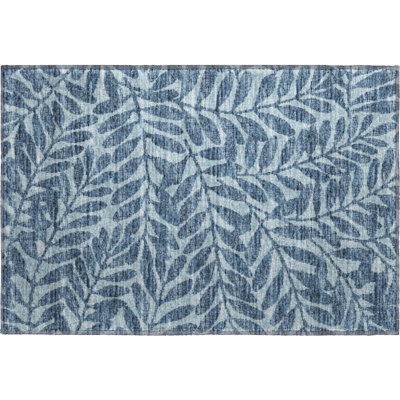 Premium Machine Washable Harsukhman AMF111 Blue Rug
