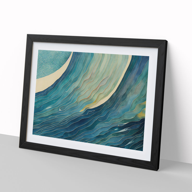 Abstract Ocean Vol.3 - Framed Print, Black, 46cm H x 64cm W x 2cm D