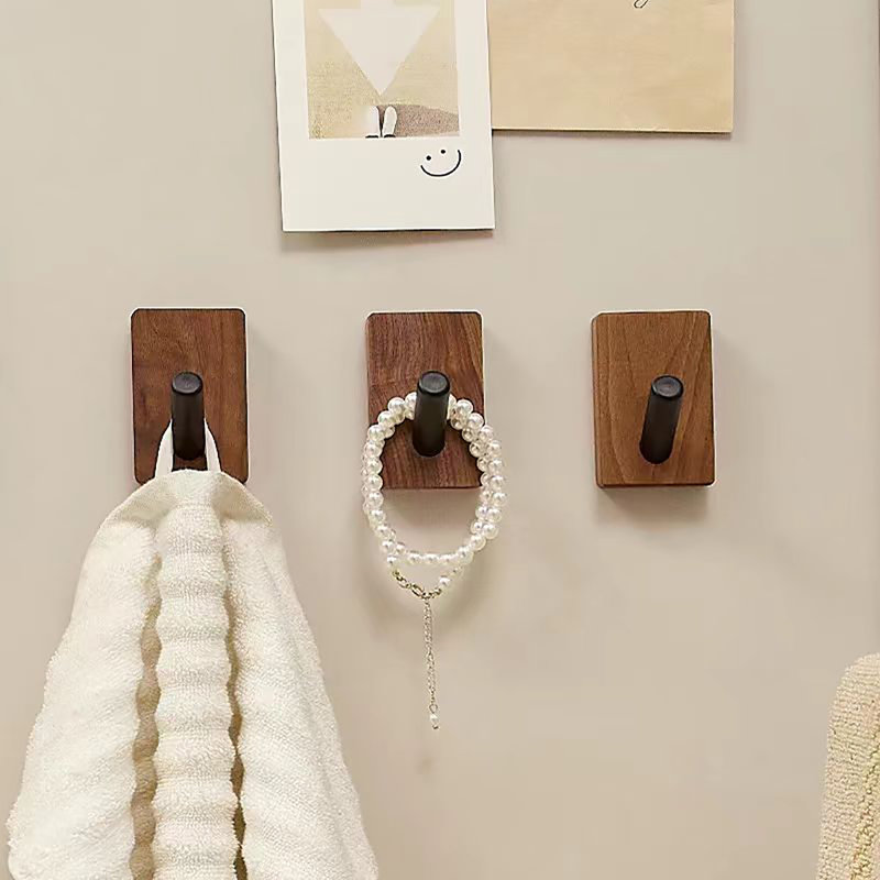 Wooden Wall Hooks For Hanging,3-pack Modern Coat Hooks,farmhouse Hooks For Hanging Hats Towels Robe Clothes